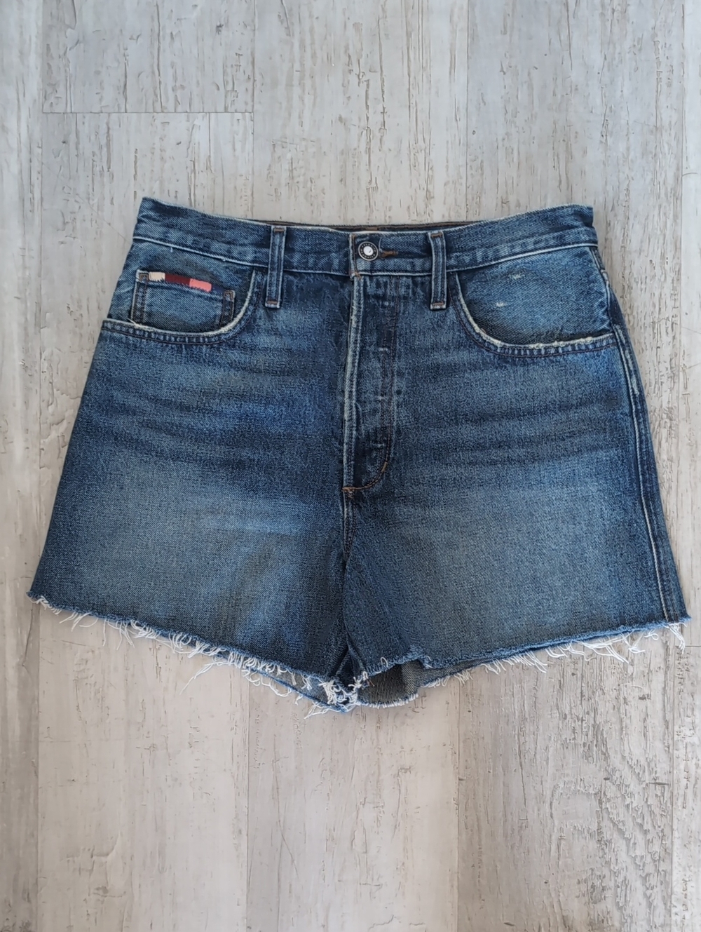 Denim Cutoff Shorts - Medium Blue